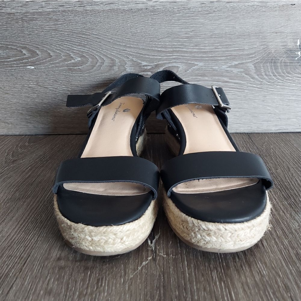 Tommy Bahama Jona Espadrille Wedge Sandals Black Size 9 View 2